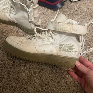 Nike SF Air Force 1s Mid Ivory Olive